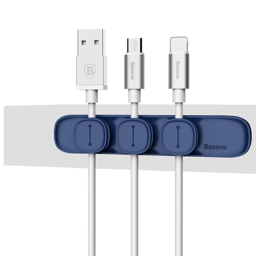 

Baseus USB Cable Clip Desk Tidy Organiser Wire Lead Holder with Adhesive Backed(Blue)