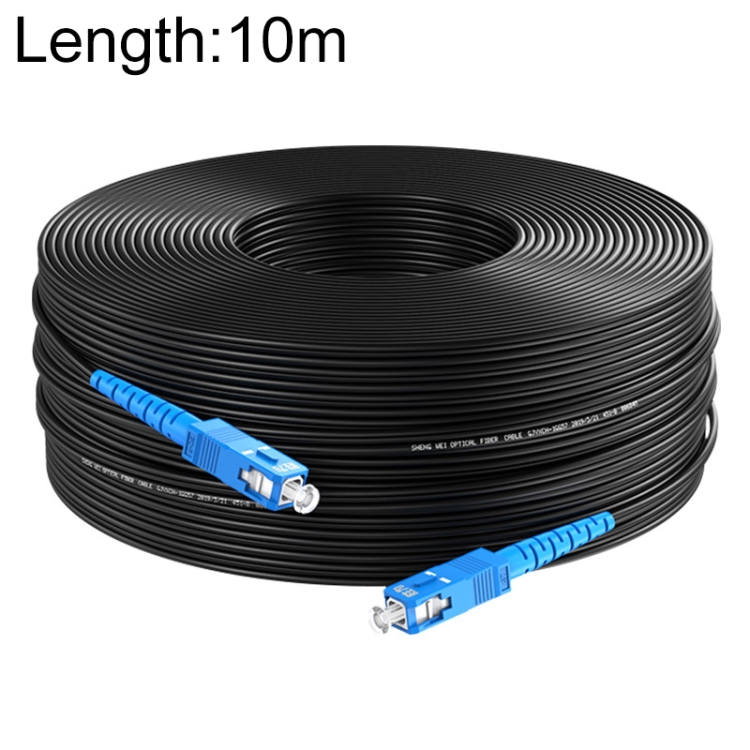 

Triple Steel Wire Long Range Outdoor Fiber Optic Drop Cable Patch Jumper with SC Connector, Cable Length: 10m