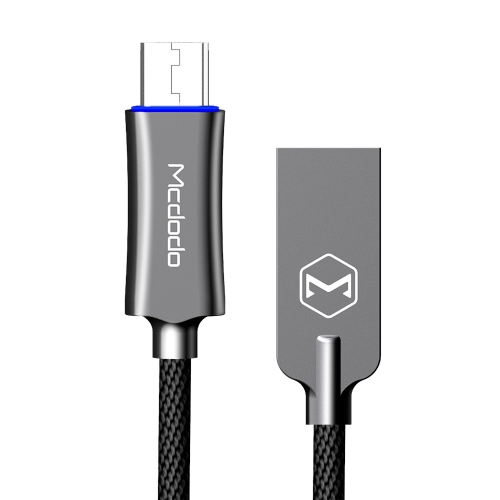 

Mcdodo CA-2891 Knight Series USB Micro USB Male To USB 3.0 A Male Dual Chips Quick charge + Auto disconnect data cable, For Samsung, HTC, Sony, Huawei, Xiaomi, Meizu, Length: 1.0m(Grey)