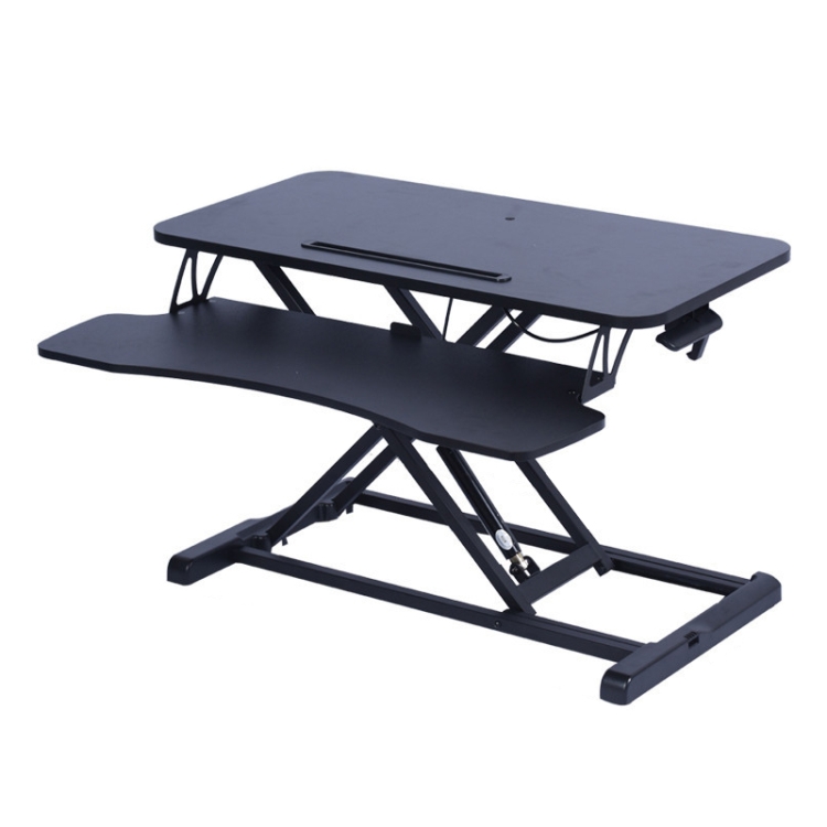 

Foldable Standing and Liftable Computer Desk Workbench(Black)