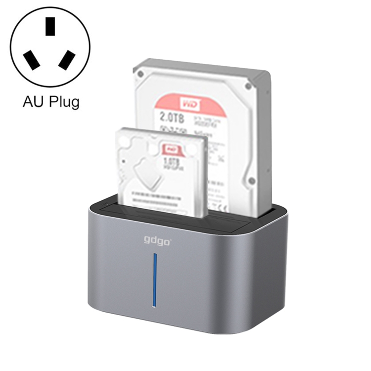 

GDGO GDPD07T 2.5 / 3.5 inch SATA HDD Docking with LED Indicator, AU Plug