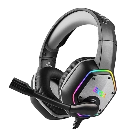 

EKSA E1000 7.1-channel USB RGB Luminous Gaming Wire-controlled Headset with Microphone(Black Grey)