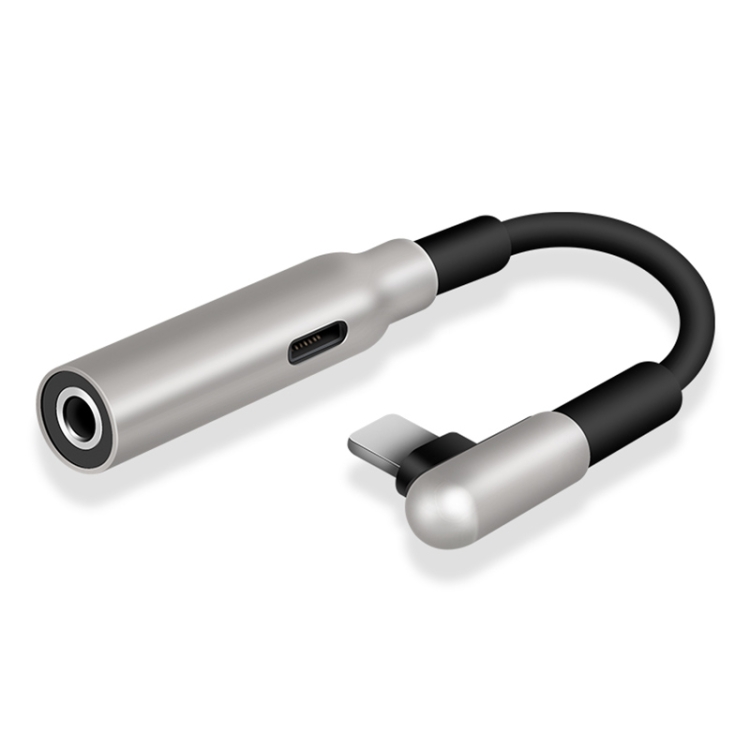 

912 3 in 1 8 Pin Male to 3.5mm AUX + 8 Pin Female Earphone Adapter, Support for Listening to Music & Charging & Voice & Wire Control