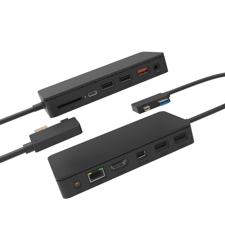 

Onten OT-65002 12 in 1 Multifunctional Type-C + USB + RJ45 + HDMI Docking Station(Black)