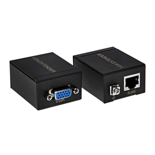 

VGA Signal to RJ45 Signal Extender Transmitter + Receiver Converter Ethernet Cable, Transmission Distance: 60m