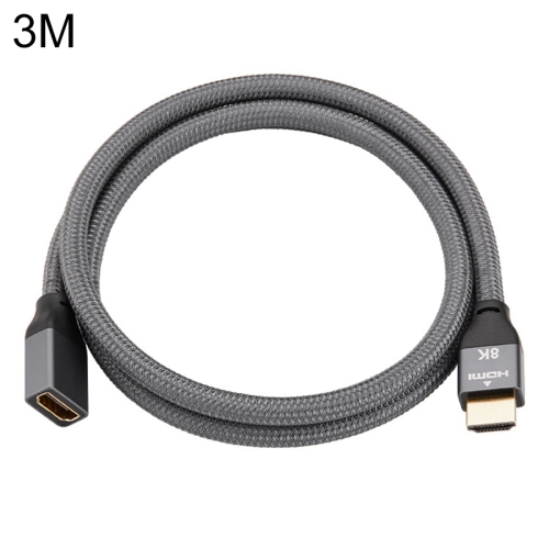 

HDMI 8K 60Hz Male to Female Cable Support 3D Video, Cable Length: 3m