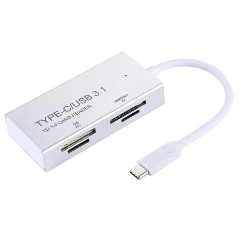 

TF / SD / MS / M2 Card to USB-C / Type-C Card Reader with 14cm USB Cable