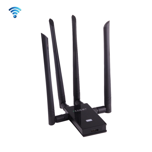 

EDUP EP-AC1621 USB 3.0 Wireless Adapter 1900Mbps 2.4G / 5.8Ghz 600Mbps + 1300Mbps Dual Band WiFi Network Card with 4 WiFi Antennas for Nootbook / Laptop / PC