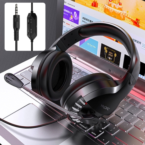 

YINDIAO Q2 Head-mounted Wired Gaming Headset with Microphone, Version: Single 3.5mm(Black)