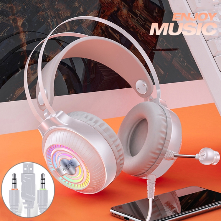 

YINDIAO Q4 Head-mounted Wired Gaming Headset with Microphone, Version: Dual 3.5mm + USB(White)