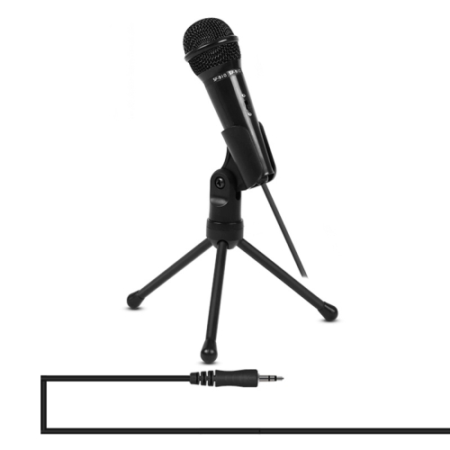 

Yanmai SF-910 Professional Condenser Sound Recording Microphone with Tripod Holder, Cable Length: 2.0m, Compatible with PC and Mac for Live Broadcast Show, KTV, etc.(Black)