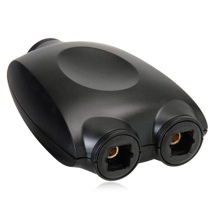 

QHG03 Spdif Square Opening 1 In 2 Out Switch/Splitter with IR Remote (Black)
