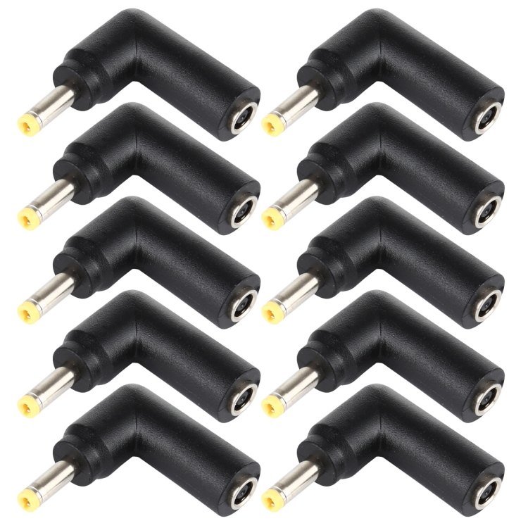 

10 PCS 4.5 x 3.0mm Female to 2.5 x 0.7mm Male Plug Elbow Adapter Connector