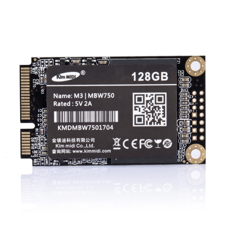 

Kim MiDi MBW750 3.8mm 1.8 inch mSATA Solid State Drive, Flash Architecture: MLC, Capacity: 128GB