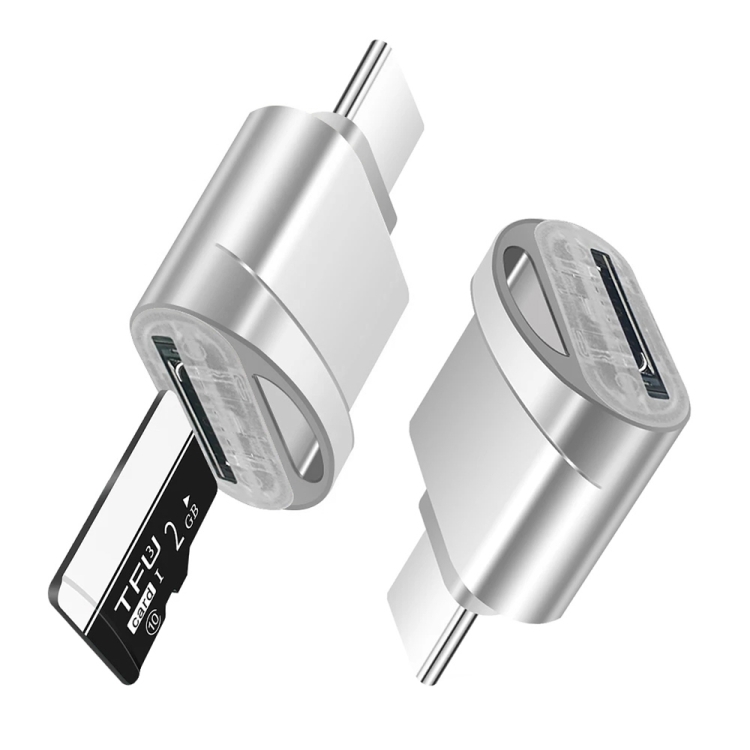 USB-C / Type-C 3.1 to Micro SD Card (TF Card) Reader Adapter for Macbook / Google Chromebook / Nokia N1 Tablet PC / OTG Function Smartphones(Silver)
USB-C / Type-C 3.1 to Micro SD Card (TF Card) Reader Adapter for Macbook / Google Chromebook / Nokia N1 Tablet PC / OTG Function Smartphones(Silver)