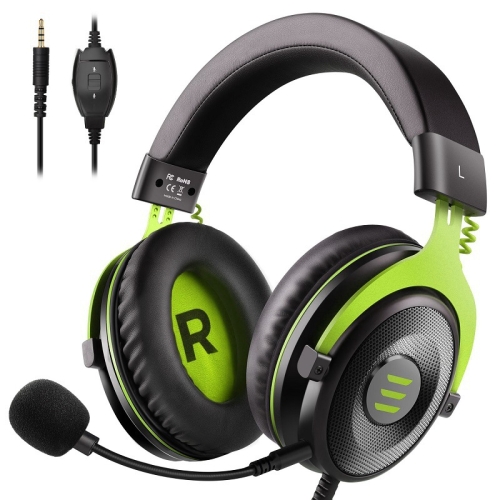 

EKSA E900 Standard 3D Surround Gaming Wire-Controlled Head-mounted USB Luminous Gaming Headset with Microphone(Green)