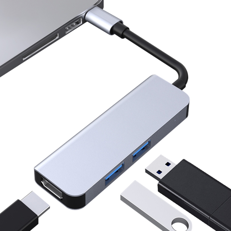 

2011N 3 In 1 USB 3.0 x2 + HDMI Multi-function Type-C / USB-C HUB Docking Station