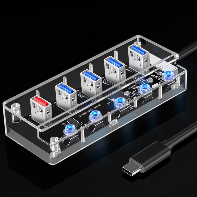 

1718C Full Perspective 4 x USB 3.0 + 2.1A Fast Charge Port HUB