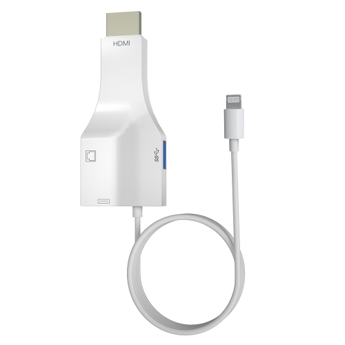 

NK-1079 8 Pin to HDMI Male + USB Female + RJ45 Female Adapter Cable, Length：1m