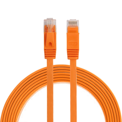 

2m CAT6 Ultra-thin Flat Ethernet Network LAN Cable, Patch Lead RJ45 (Orange)