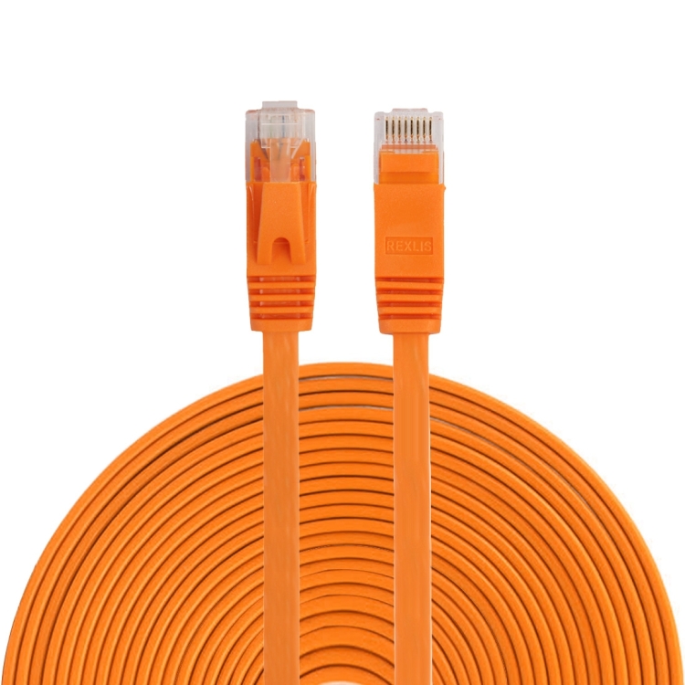 Color : Orange Networking Accessories 15m CAT6 Ultra-Thin Flat Ethernet Network LAN Cable Patch Lead RJ45 Black