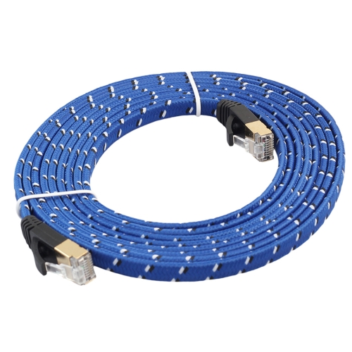 

8m Gold Plated CAT-7 10 Gigabit Ethernet Ultra Flat Patch Cable for Modem Router LAN Network, Built with Shielded RJ45 Connector