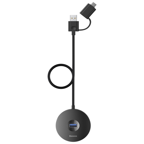

Baseus CAHUB-GA01 4 In 1 Type-C + USB A to USB3.0 x1 + USB2.0 x3 USB HUB, Length: 1m (Black)