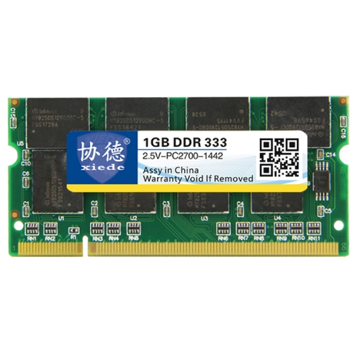 

XIEDE X008 DDR 333MHz 1GB General Full Compatibility Memory RAM Module for Laptop