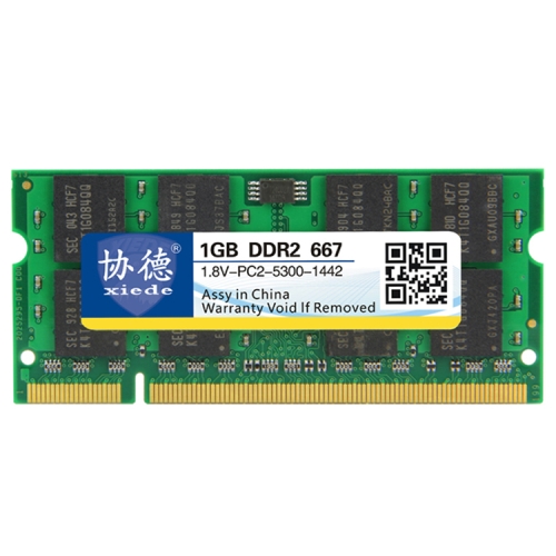 

XIEDE X024 DDR2 667MHz 1GB General Full Compatibility Memory RAM Module for Laptop