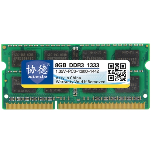 

XIEDE X096 DDR3L 1333MHz 8GB 1.35V General Full Compatibility Memory RAM Module for Laptop