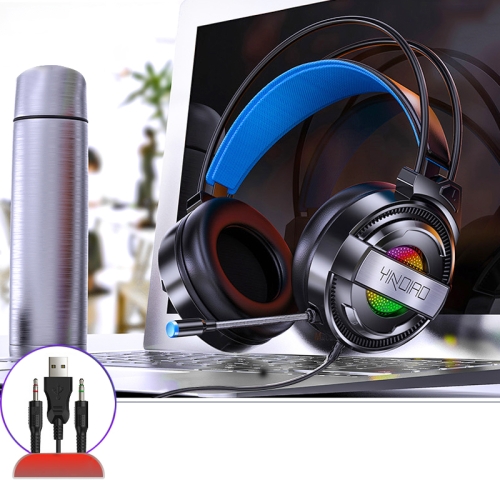 

YINDIAO Q3 USB + Dual 3.5mm Wired E-sports Gaming Headset with Mic & RGB Light, Cable Length: 1.67m(Black)