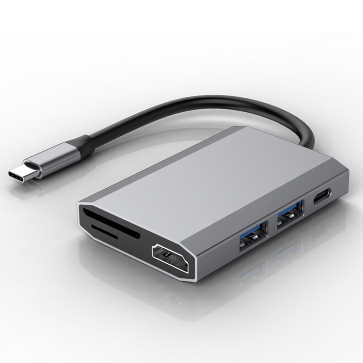 basix TW6A 6 in 1 USB-C / Type-C to 2 USB 3.0 + USB-C / Type-C + HDMI Interfaces HUB Adapter with Micro SD / SD Card Slots (Grey)
basix TW6A 6 in 1 USB-C / Type-C to 2 USB 3.0 + USB-C / Type-C + HDMI Interfaces HUB Adapter with Micro SD / SD Card Slots (Grey)