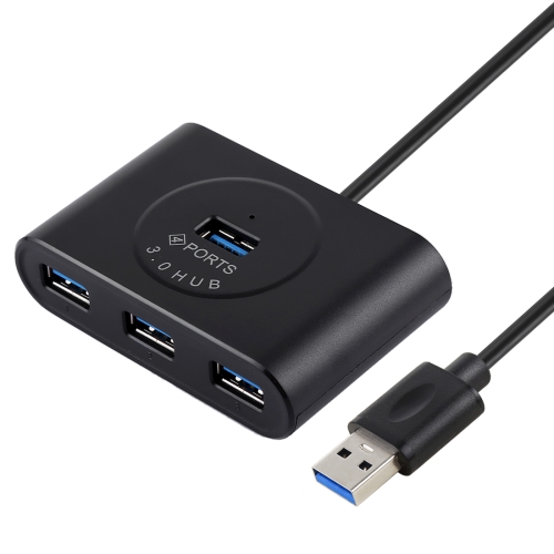 

Portable 5Gbps Super Speed 4 Ports USB 3.0 HUB Cable Adapter, Cable Length: 50cm(Black)