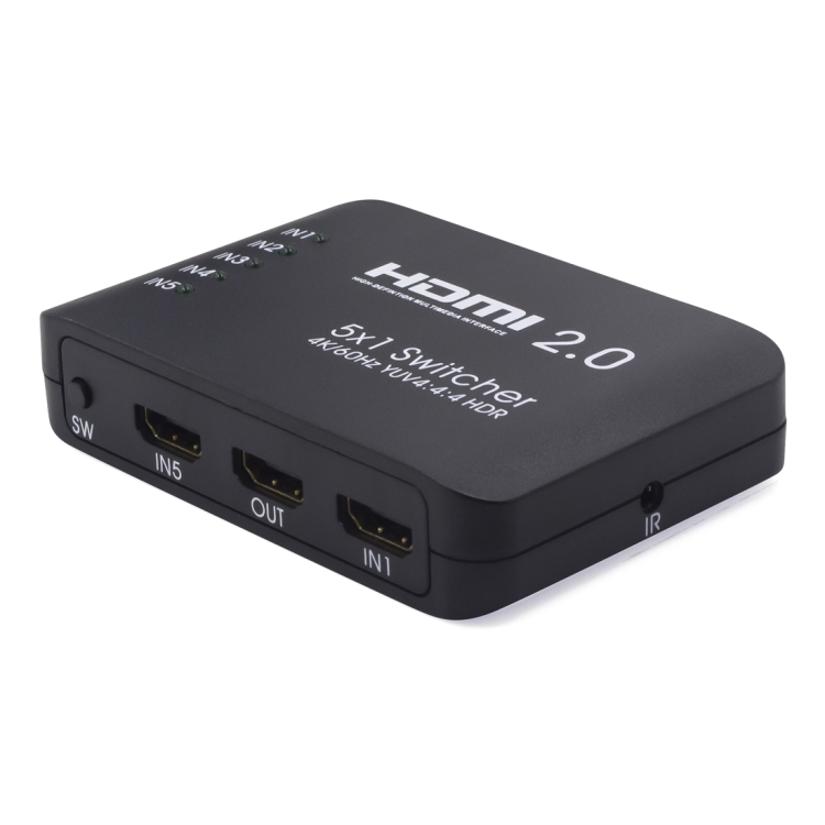 

AYS-51V20 HDMI 2.0 5x1 4K Ultra HD Switch Splitter(Black)