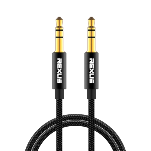 

REXLIS 3629 3.5mm Male to Male Car Stereo Gold-plated Jack AUX Audio Cable for 3.5mm AUX Standard Digital Devices, Length: 1.8m