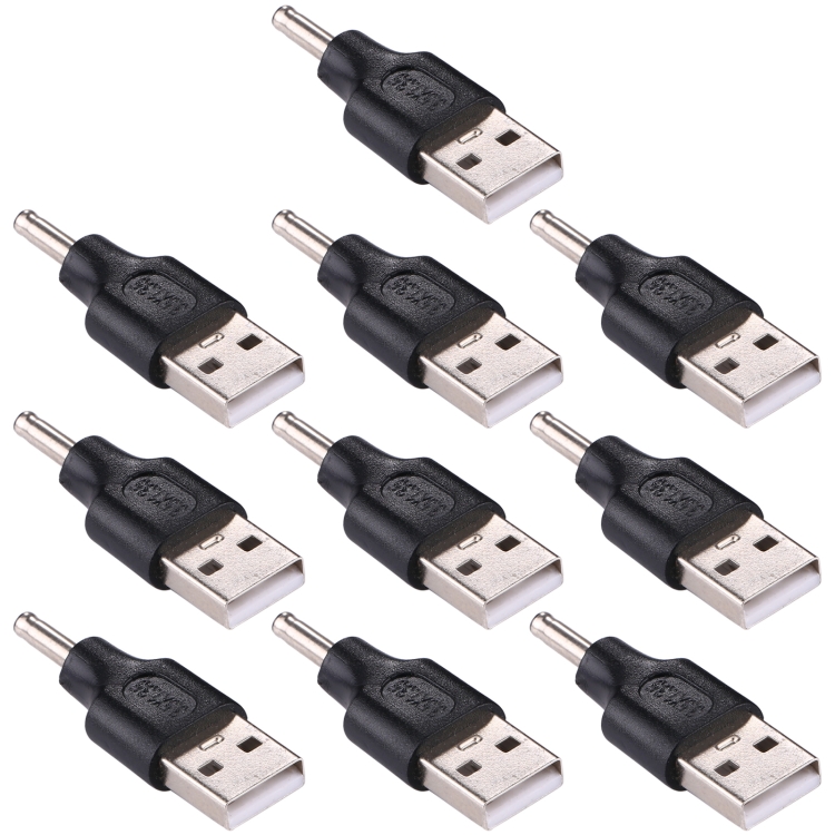 

10 PCS 3.5x1.35mm Male to USB Male Adapter Connector