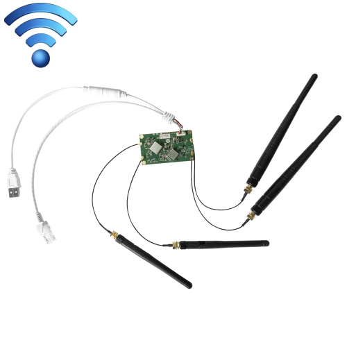 

VM5G 1200Mbps 2.4GHz & 5GHz Dual Band WiFi Module with 4 Antennas, Support IP Layer / MAC Layer Transparent Transmission, Applied to Repeater / Bridge & AP & Remote Video Transmission