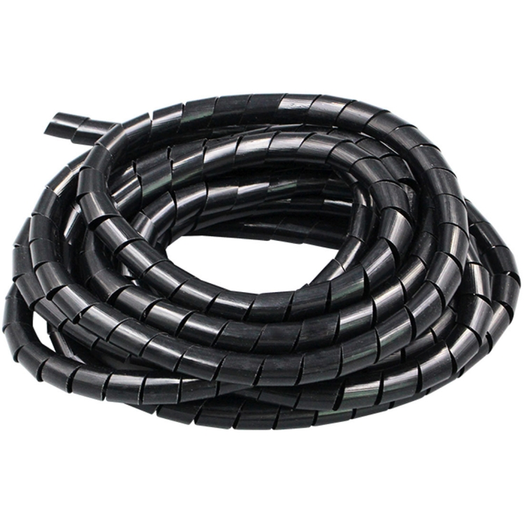 

9m PE Spiral Pipes Wire Winding Organizer Tidy Tube, Nominal Diameter: 10mm(Black)