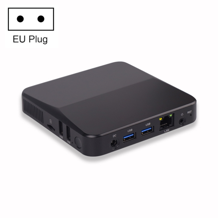 

P3T Ultra-thin Mini PC, Windows 10 & Linux Operating System, Intel Gemini Lake Celeron J4105 Quad Core up to 1.10GHz, 8GB+64GB, Support WiFi, Bluetooth, EU Plug