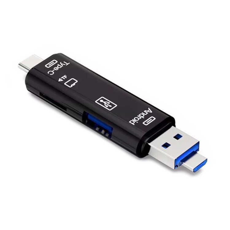 

KUULAA KL-O08 5 In 1 Multi-function Type C / USB-C Card Reader, Support Micro USB / TF Card