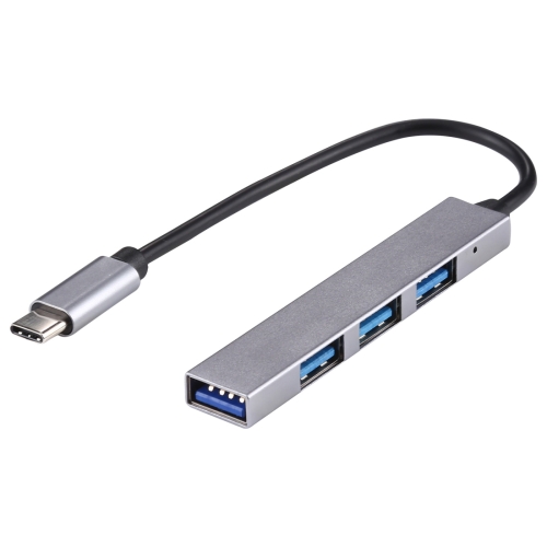 

T-818 4 x USB 3.0 to USB-C / Type-C HUB Adapter (Silver Grey)