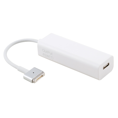

AnyWatt 45W USB-C / Type-C Female to 5 Pin MagSafe 2 Male T Head Series Charge Adapter Converter for MacBook Pro(White)