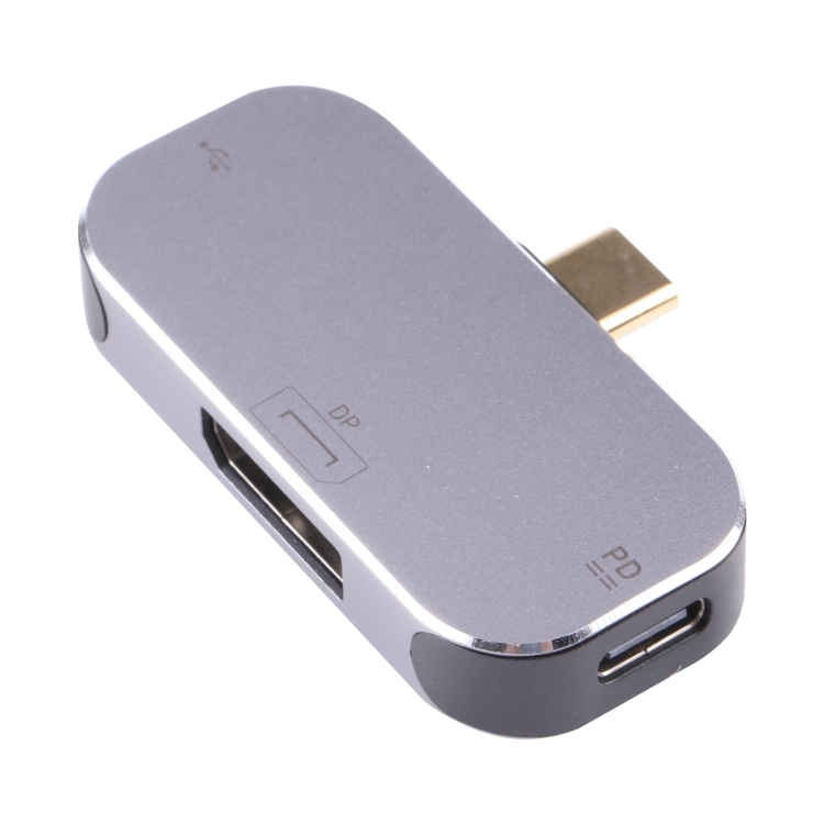 

3 in 1 USB-C / Type-C Male to Dual USB-C / Type-C + DP Female Adapter