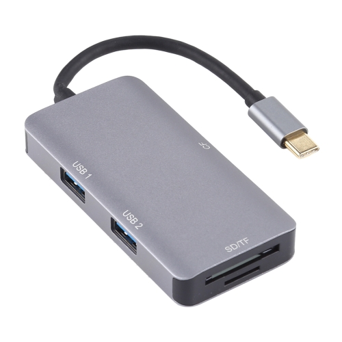 

5 In 1 Dual USB 3.0 + CF + TF + SD Multi-function USB-C OTG Card Reader