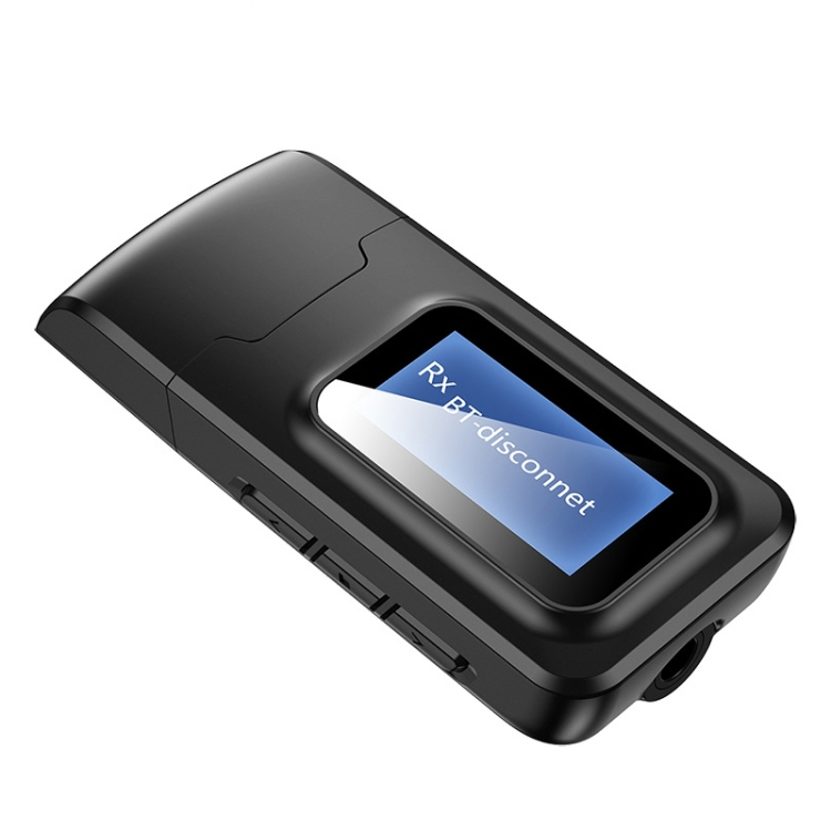 

T11B 2 in 1 USB Bluetooth 5.0 Transmitter & Receiver Audio Adapter with LCD Screen(Black)