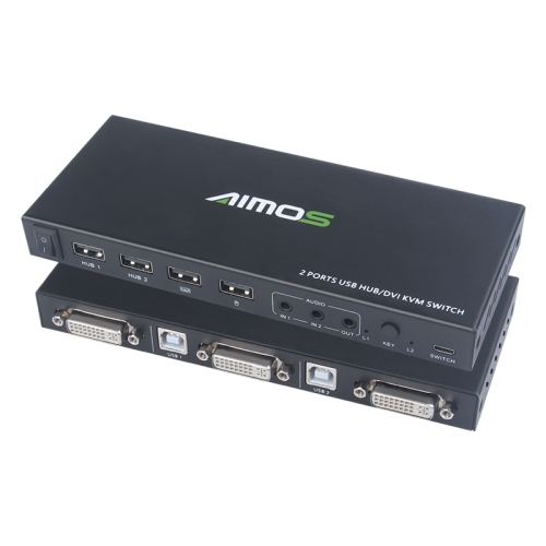

AIMOS AM-KM201D DVI KVM 2x1 Switch