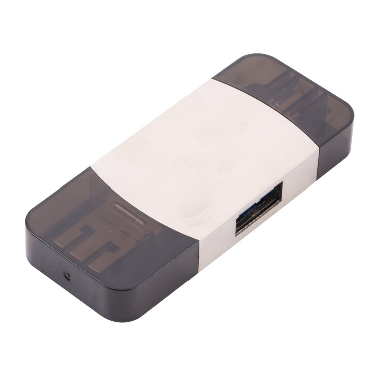 

8 In 1 Type-C / USB-C + 8 Pin + Dual USB + SD + TF + Micro Card + OTG Multi-function Adapter