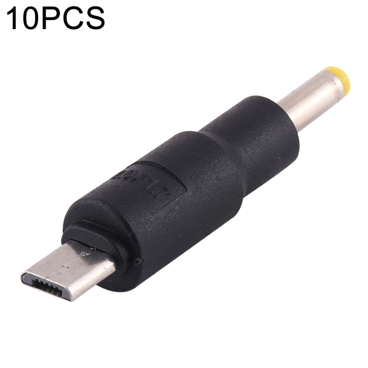 

10 PCS 4.0 x 1.7mm to Micro USB DC Power Plug Connector