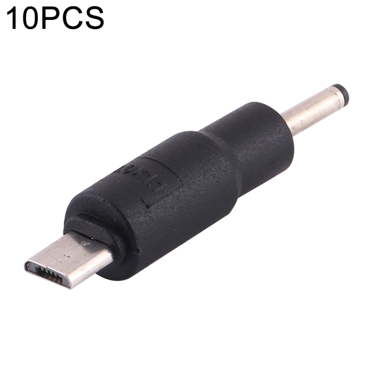 

10 PCS 3.0 x 1.1mm to Micro USB DC Power Plug Connector