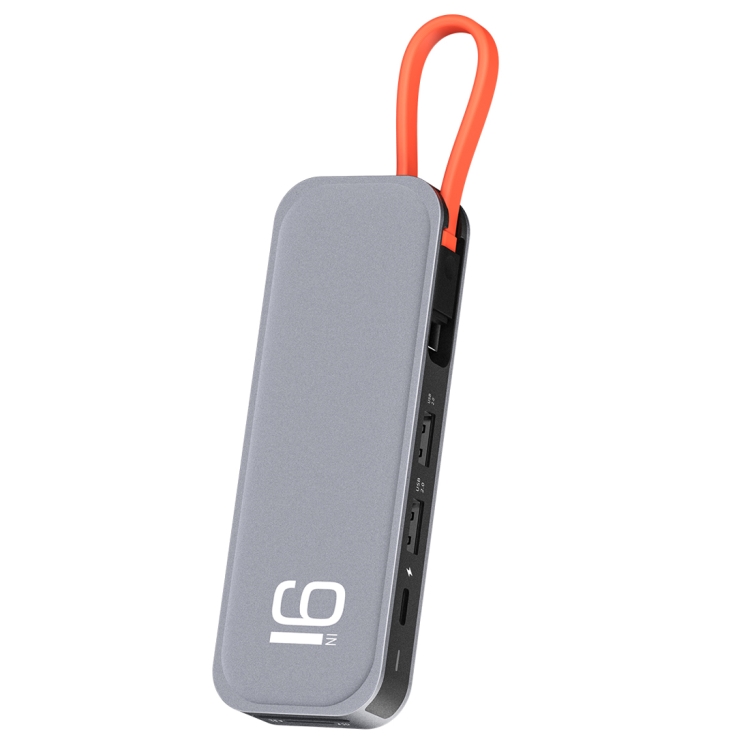 

ROCK TR02 9 In 1 Type-C / USB-C to HDMI Multifunctional Extension HUB Adapter (Grey)